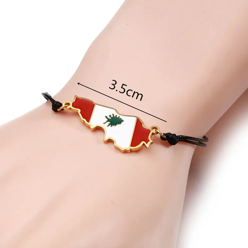 Lebanon Flag Bracelet