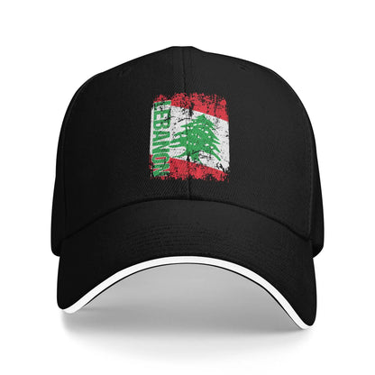 LEBANON Flag Vintage Distressed Baseball Cap