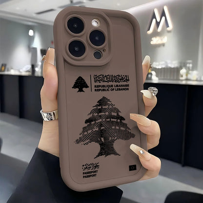 Lebanon Passport Phone Case for iPhone 17 16e 16 15 14 13 12 11 Air Pro Max Mini XR XS X 7 8 Plus Soft TPU Back Cover