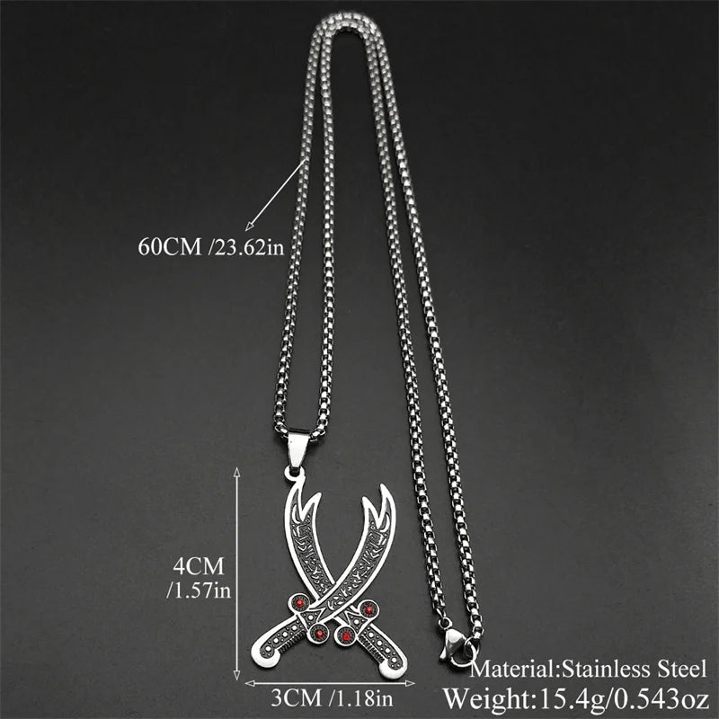 Imam Ali Sword Muslim Chain Necklace