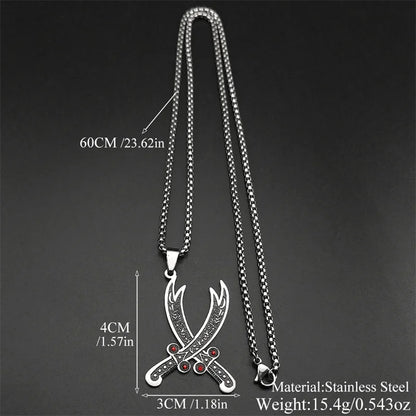 Imam Ali Sword Muslim Chain Necklace