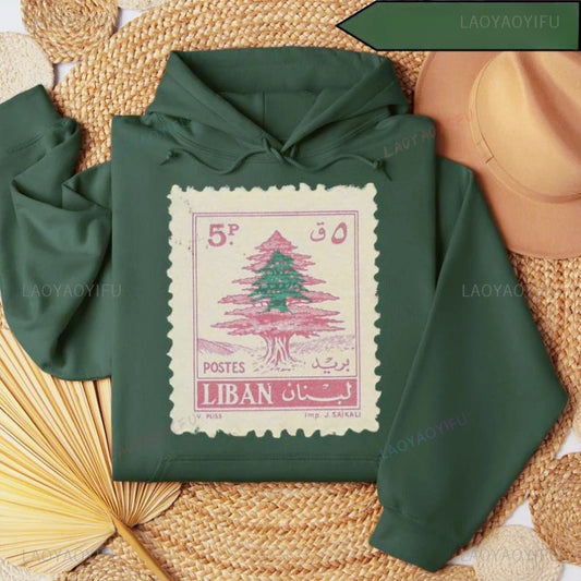 Lebanon Vintage Stamp Hoodie