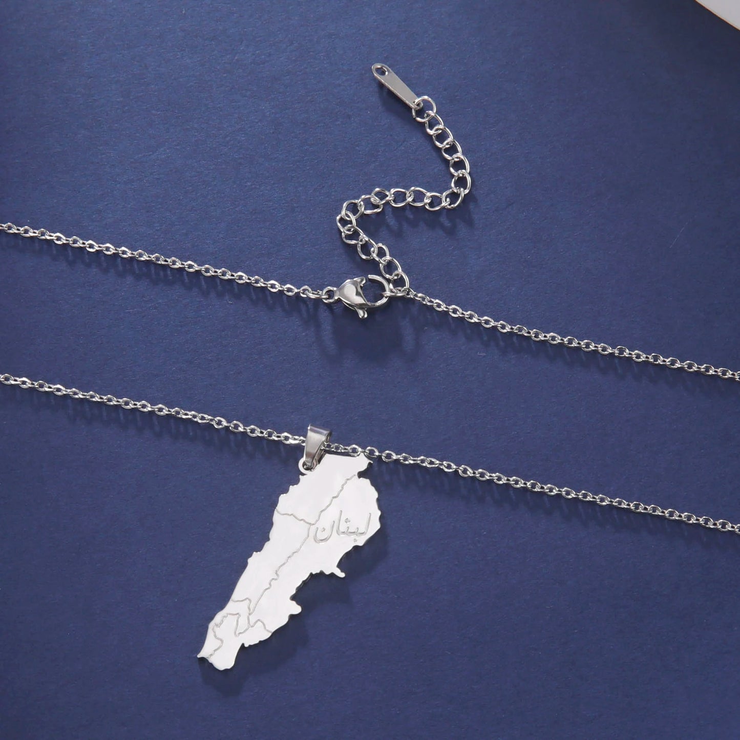 Lebanon Map Pendant Necklaces for Men Women Stainless Steel Lebanese State Necklace Jewelry 2026 Gifts Wholesale New