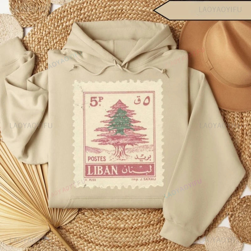 Lebanon Vintage Stamp Hoodie