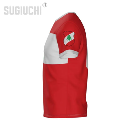 Custom Name Number Lebanon Flag Emblem 3D T-shirts
