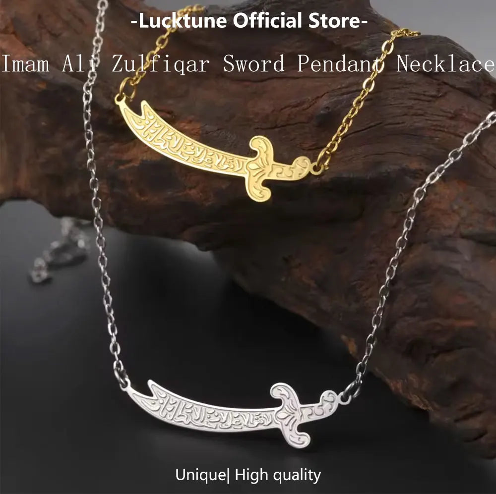 Imam Ali Zulfiqar Sword Pendant Necklace Stainless Steel