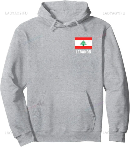 Lebanon Flag Badge Pullover Hoodie