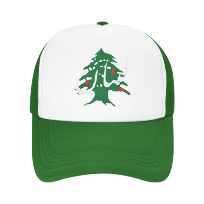 Lebanon Flag Map Beirut Cedar Tree Baseball Cap