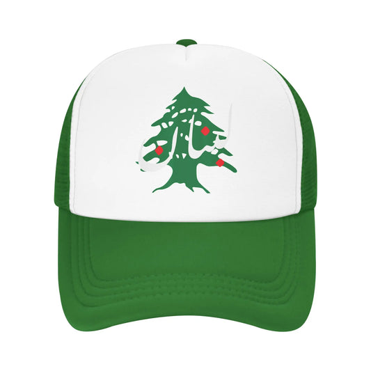 Lebanon Flag Map Beirut Cedar Tree Baseball Cap