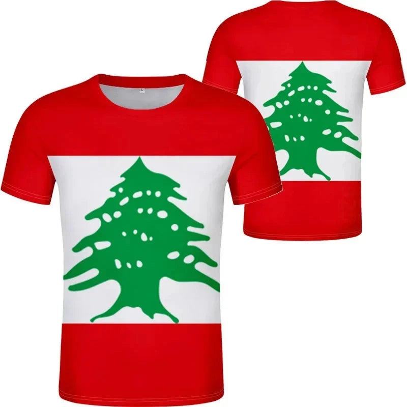 3D Lebanon Flag T Shirt