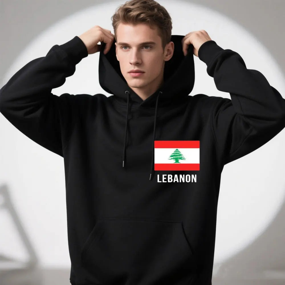 Lebanon Flag Badge Pullover Hoodie