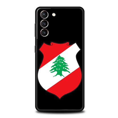 Beirut Lebanon Flag Phone Case For Samsung Galaxy S25 S24 S23 S22 S20 Ultra S21 FE 5G S10 Plus S10E Soft TPU Cover