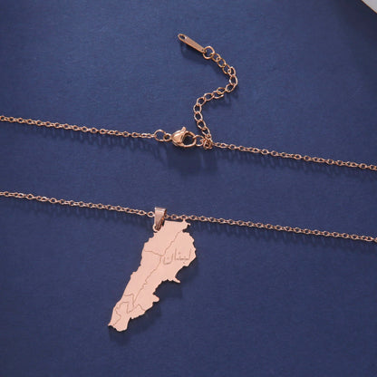 Lebanon Map Pendant Necklaces for Men Women Stainless Steel Lebanese State Necklace Jewelry 2026 Gifts Wholesale New