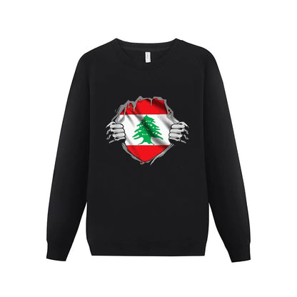 Hoodies Lebanon Flag Lebanese Country Map Hoodie Pullover Sweatshirts