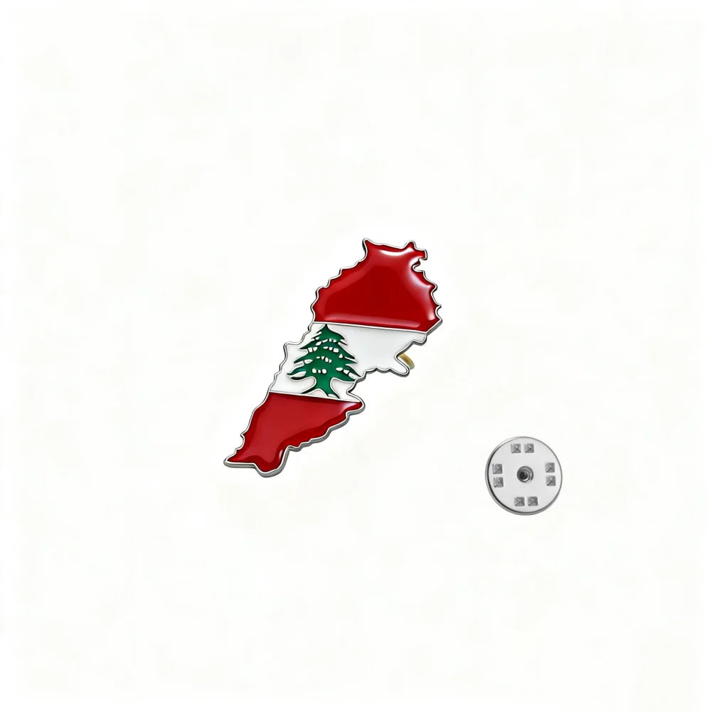 Lebanon Country Map Cedar of Lebanon Charm Lebanon Brooch for Women Men Jewelry Lebanon Maps Brooch
