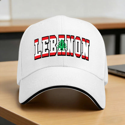 Baseball Cap Lebanon Flag Map