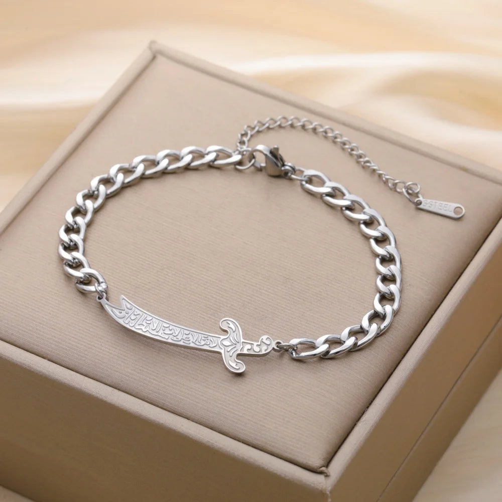 Stainless Steel Imam Ali Zulfiqar Sword Bracelet