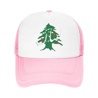 Lebanon Flag Map Beirut Cedar Tree Baseball Cap