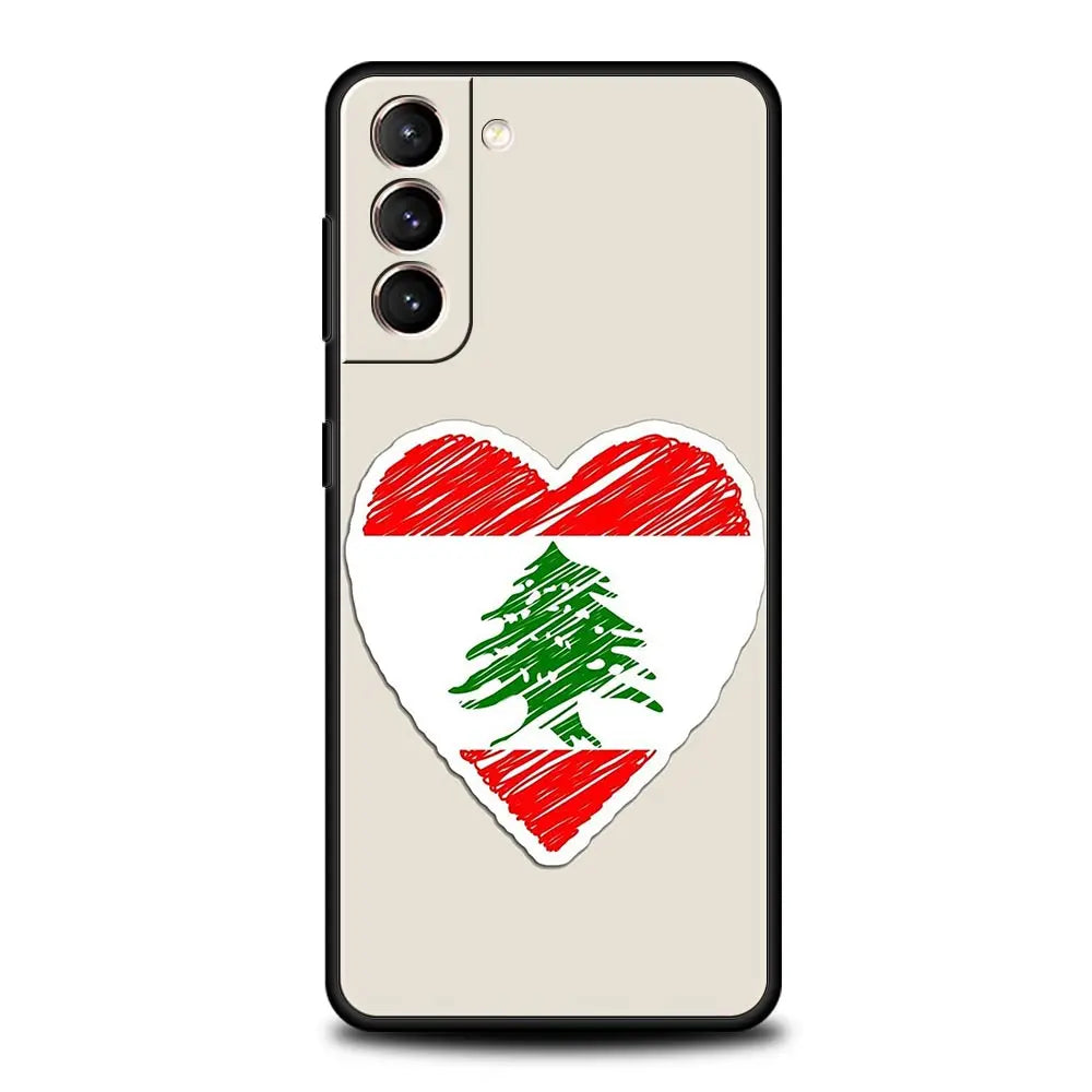 Beirut Lebanon Flag Phone Case For Samsung Galaxy S25 S24 S23 S22 S20 Ultra S21 FE 5G S10 Plus S10E Soft TPU Cover