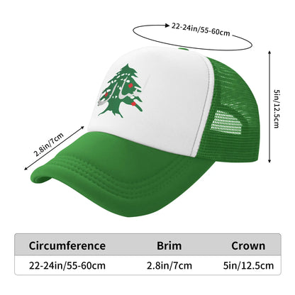 Lebanon Flag Map Beirut Cedar Tree Baseball Cap