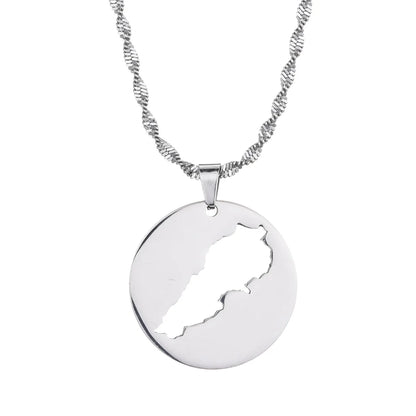 Liban Map With Flag Black Beads Bracelet  Jewelry Lebanon Map
