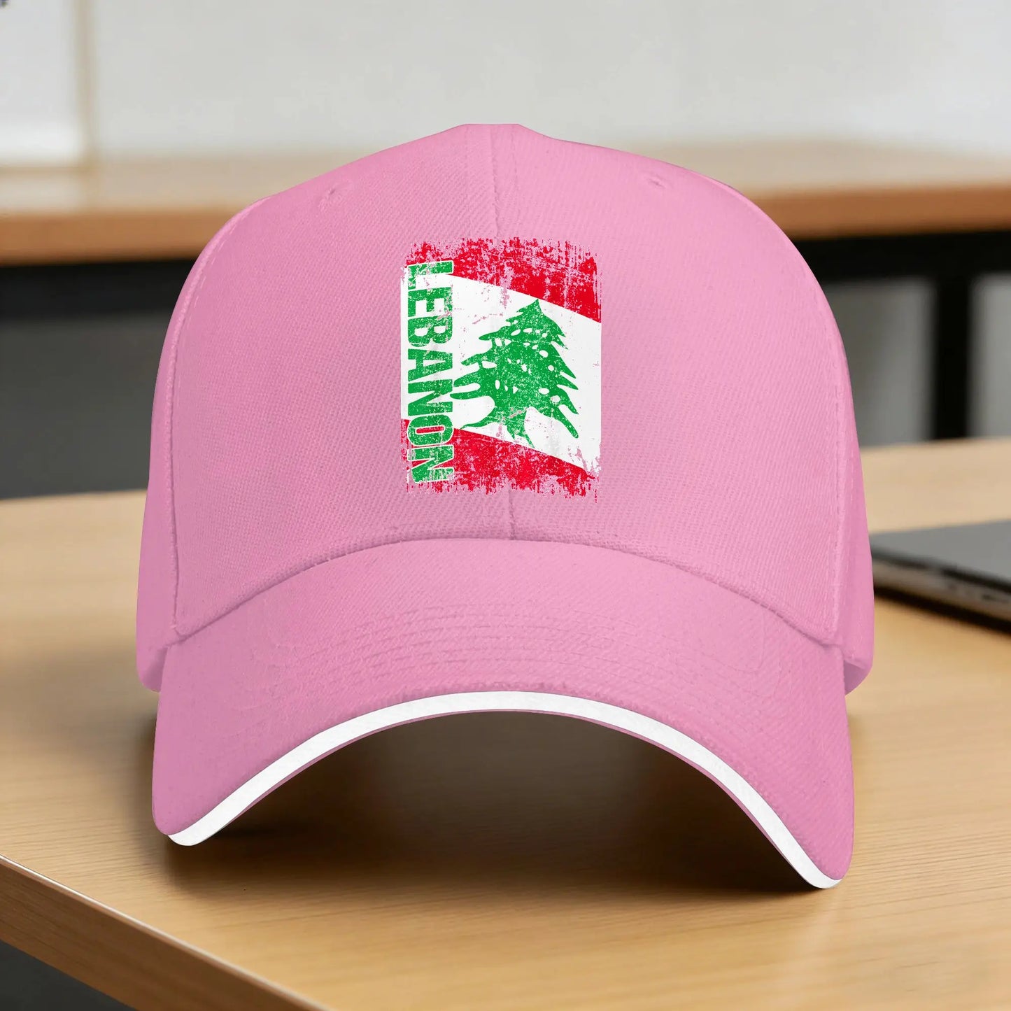 LEBANON Flag Vintage Distressed Baseball Cap