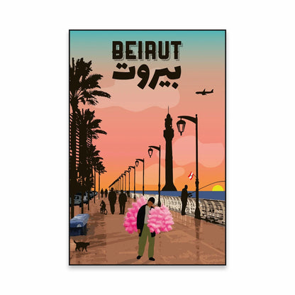 1pc frameless Lebanon Beirut Wall Art