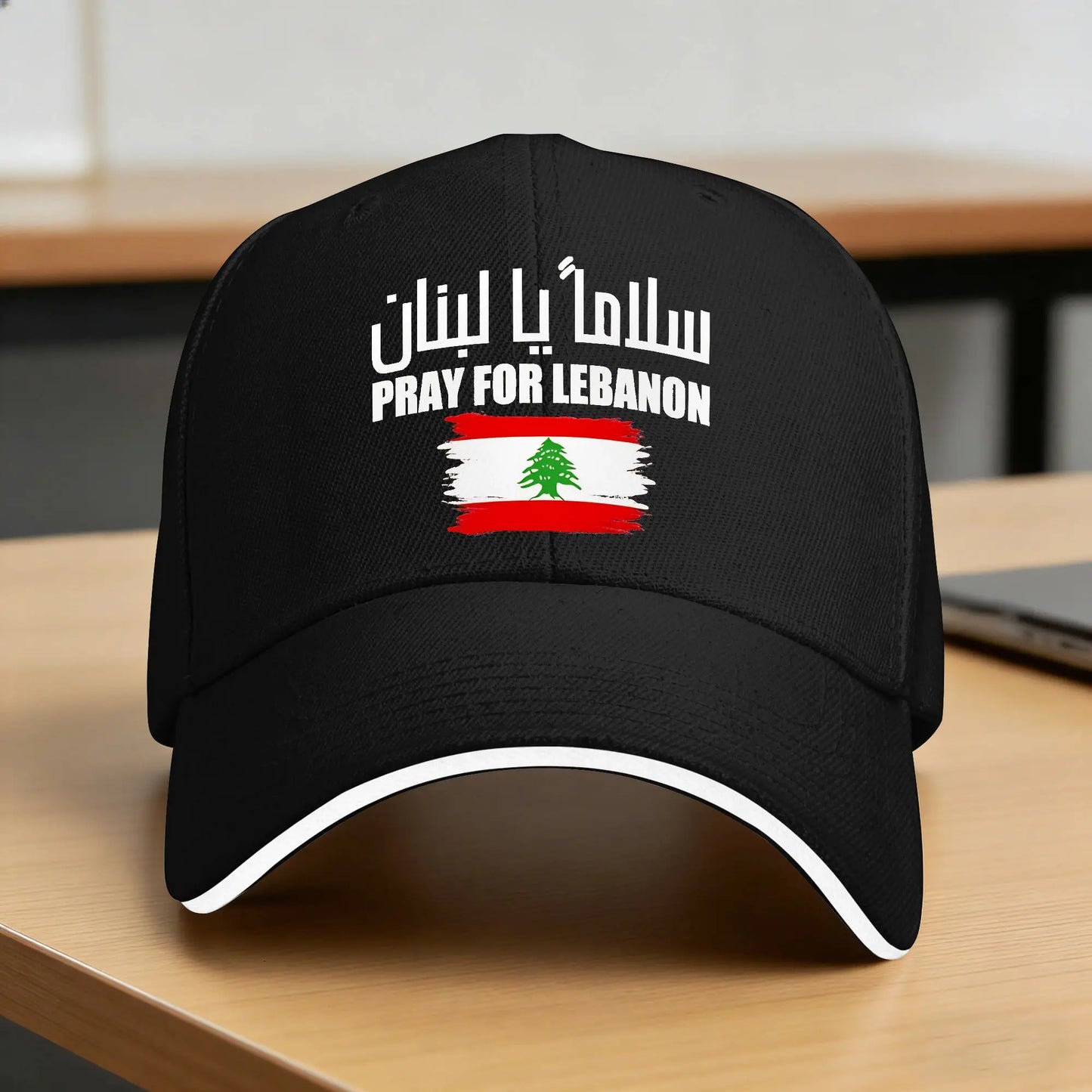 Baseball Cap Lebanon Flag Map