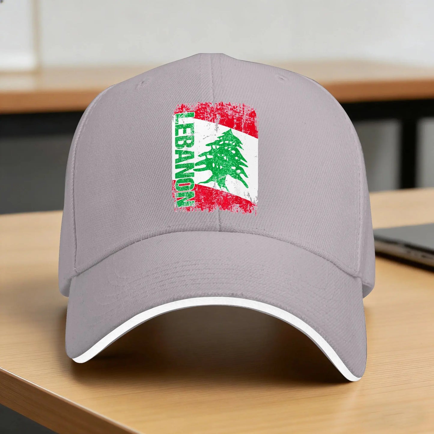 LEBANON Flag Vintage Distressed Baseball Cap