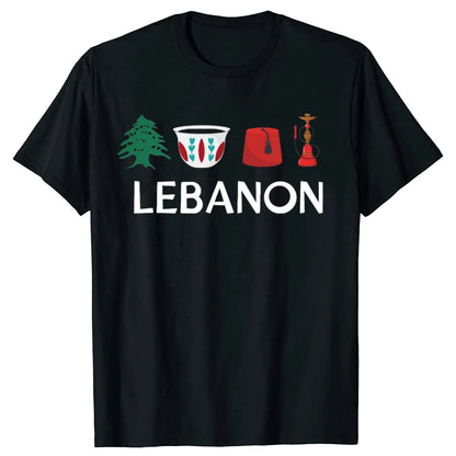 Lebanon T-Shirt Cotton Unisex with Lebanese Flag