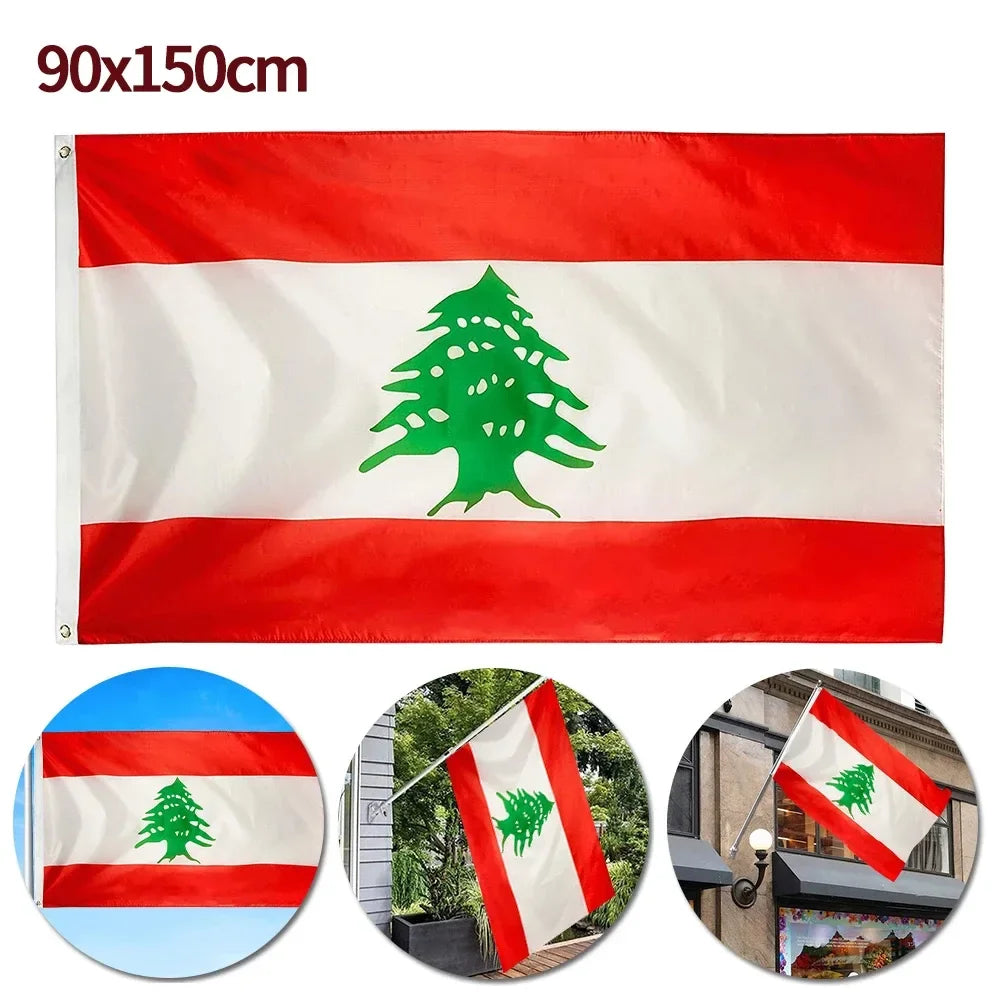 Lebanon Flag Polyester