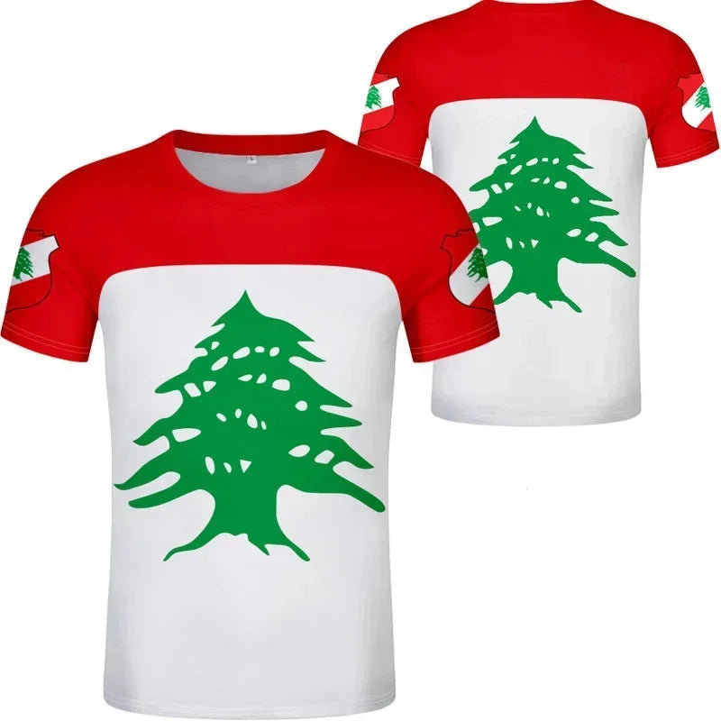 3D Lebanon Flag T Shirt