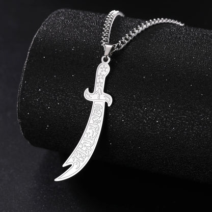 Stainless Steel Sword Necklace Zulfiqar Sword