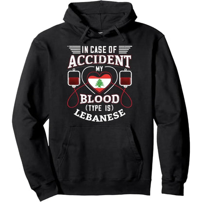 Lebanon Flag Hoodie Pullover Bloodtype