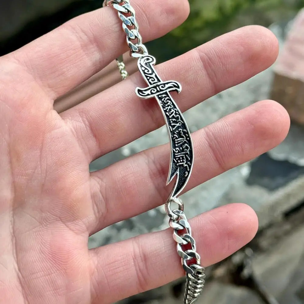 Vintage Stainless Steel Zulfiqar Sword Bracelet