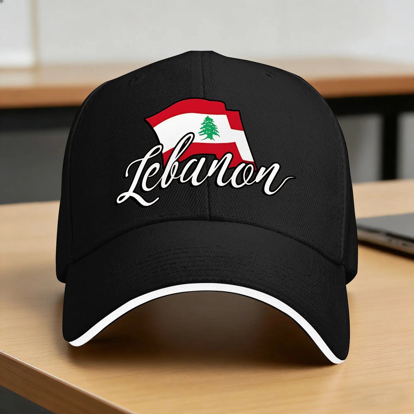 Baseball Cap Lebanon Flag Map