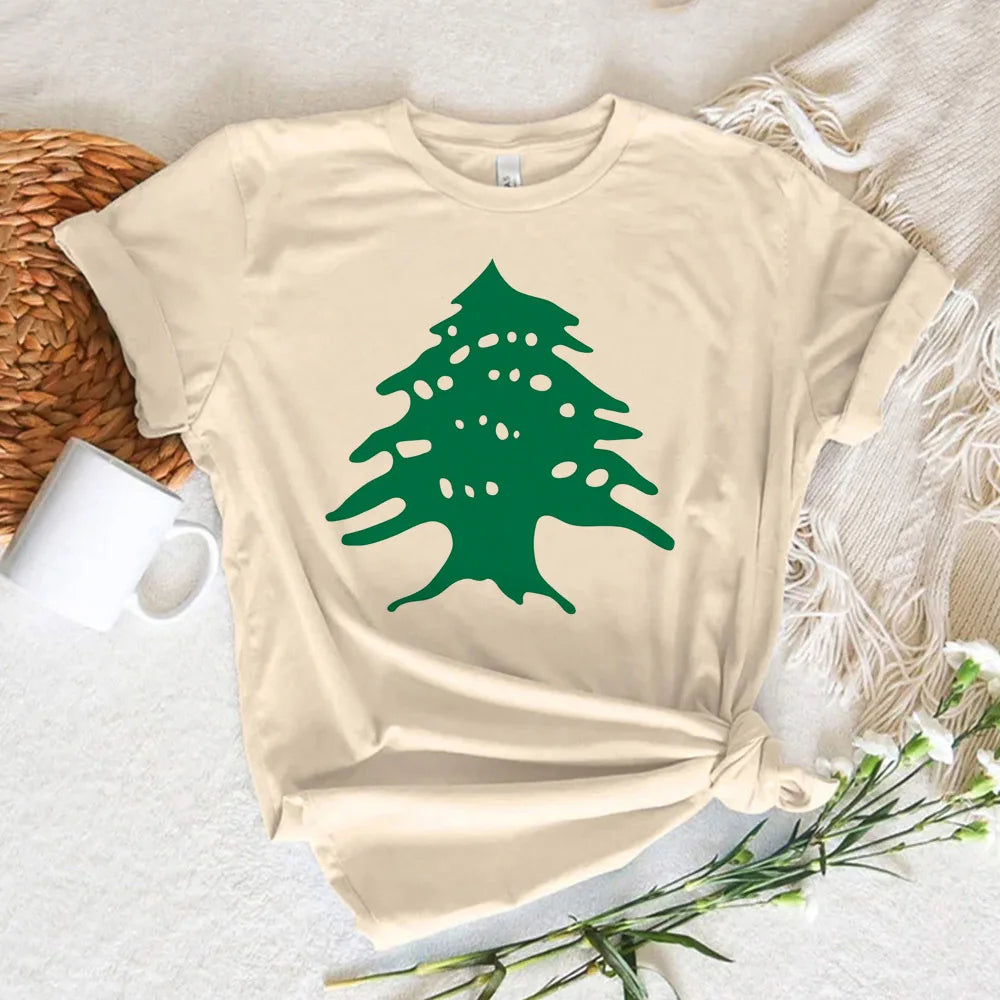 Lebanon top women crew neck top female anime clothes