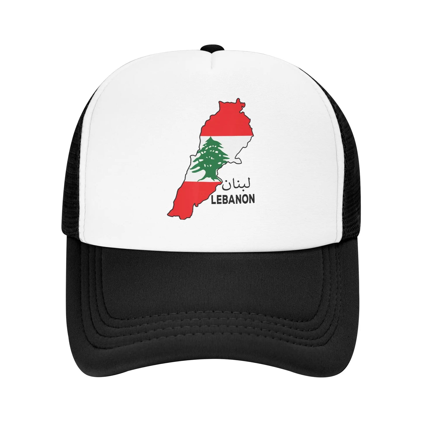 Lebanon Flag Map Mesh Baseball Cap