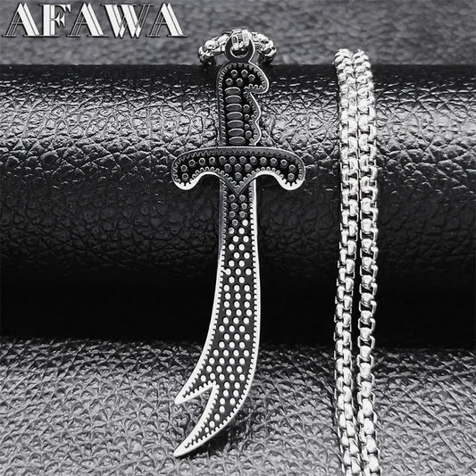 Necklace Stainless Steel Imam Ali Zulfiqar Sword