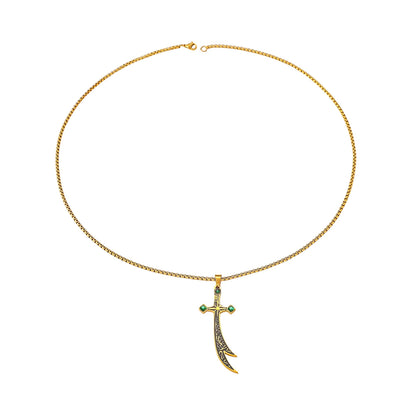 Zulfiqar Sword Necklace Arabic Calligraphy