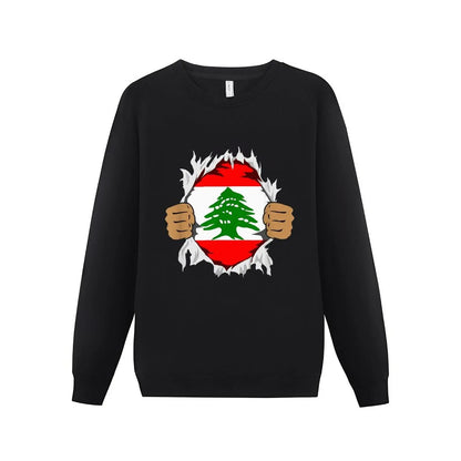 Hoodies Lebanon Flag Lebanese Country Map Hoodie Pullover Sweatshirts