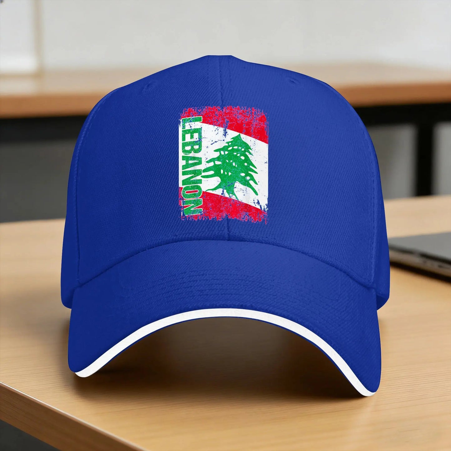LEBANON Flag Vintage Distressed Baseball Cap