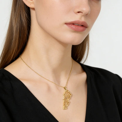 Lebanon Map Pendant Necklace