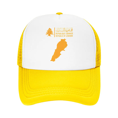 Lebanon Flag Map Beirut Cedar Tree Lebanese Mesh Baseball Cap