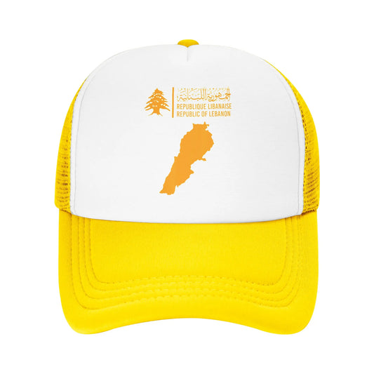 Lebanon Flag Map Beirut Cedar Tree Lebanese Mesh Baseball Cap