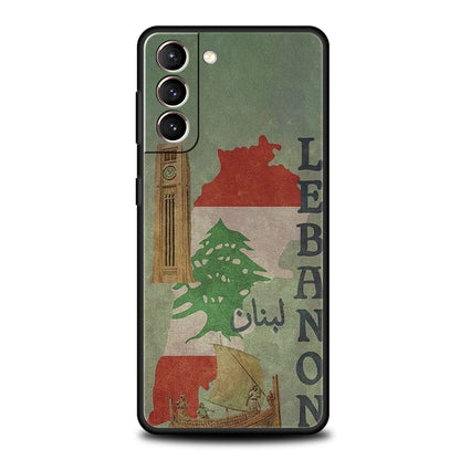 Lebanon Passport Phone Case For Samsung Galaxy S25 Edge S24 S23 S22 Ultra S20 S21 FE 5G S10 S9 Plus S10E Soft Cover