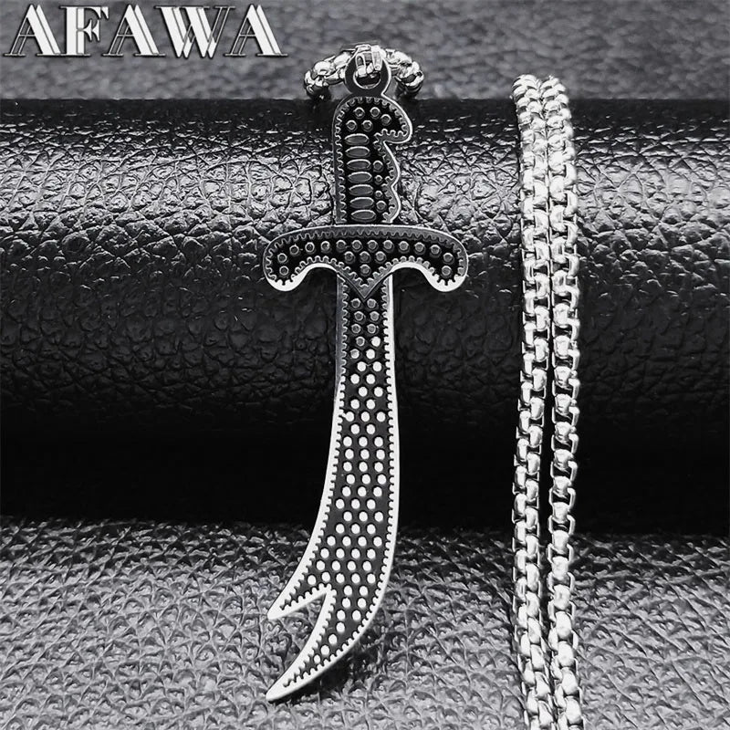 Necklace Stainless Steel Imam Ali Zulfiqar Sword