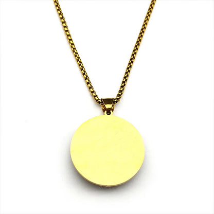 Islamic Imam Ali Zulfiqar Sword Quarn Pendant Necklace for Women Men Stainless Steel Gold Color Arabic Muslim Chain Jewelry