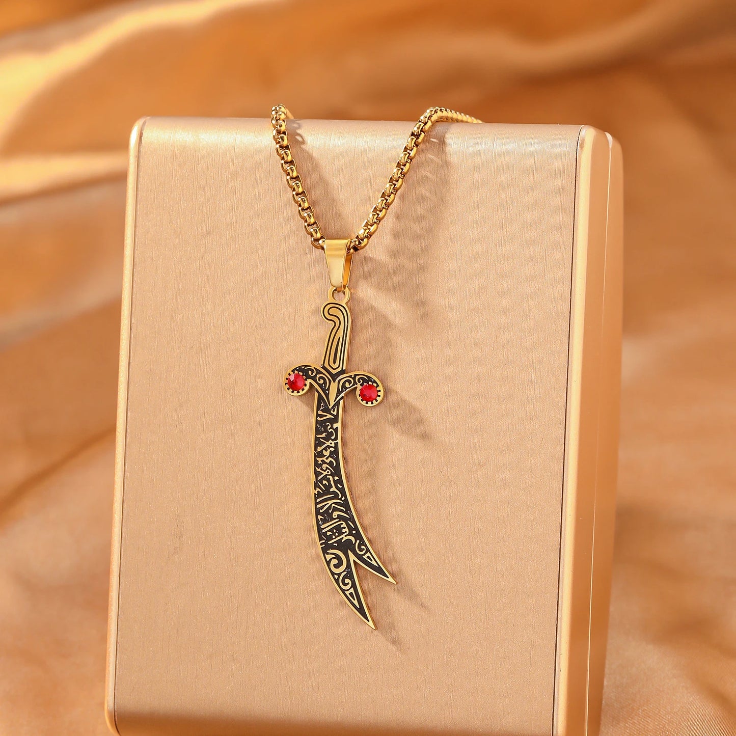 Zulfiqar Sword Necklace Arabic Calligraphy