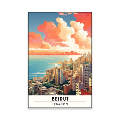 1pc frameless Lebanon Beirut Wall Art